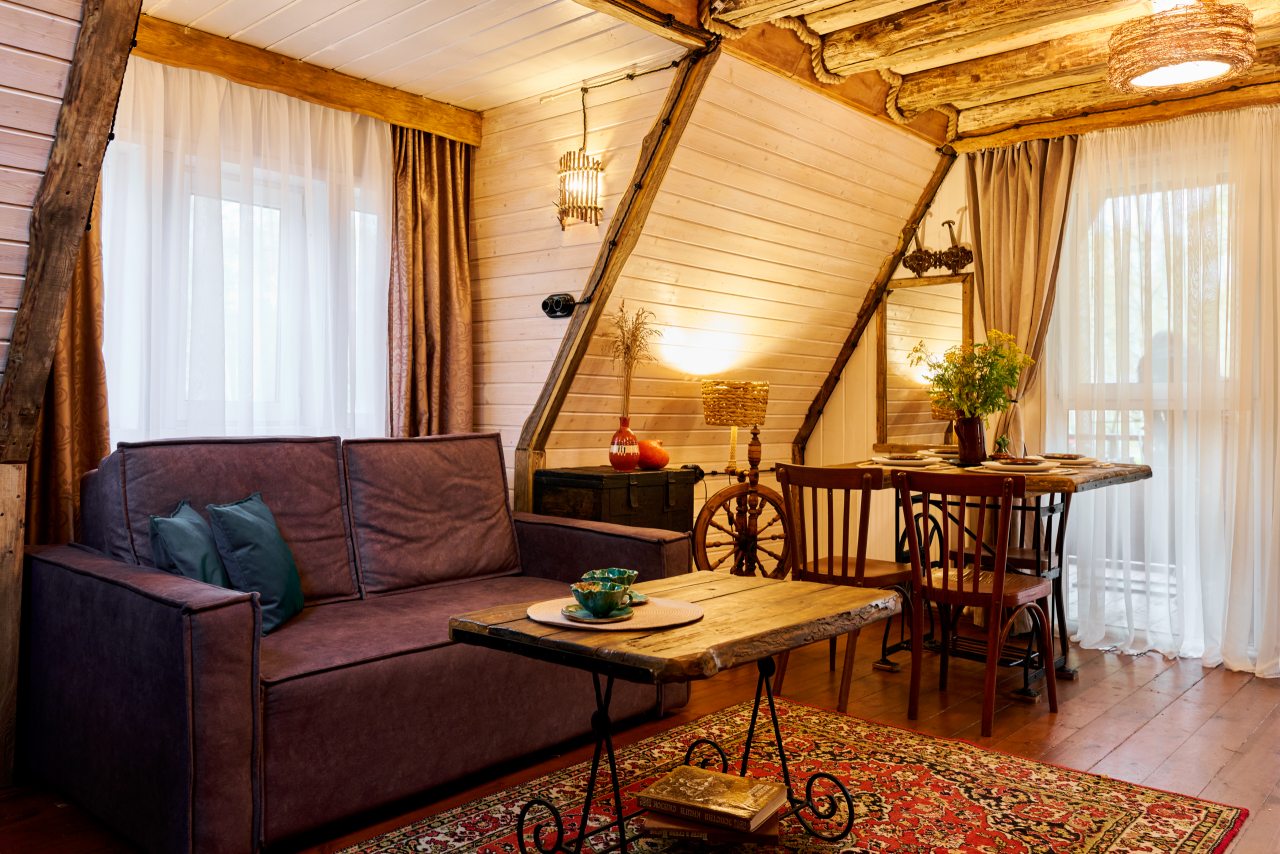 Люкс (Дом №12 категории Люкс с электрокамином и двумя санузлами), База отдыха Алино