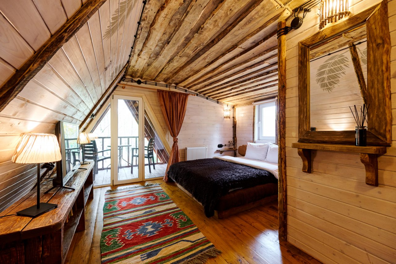 Люкс (Дом №12 категории Люкс с электрокамином и двумя санузлами), База отдыха Алино