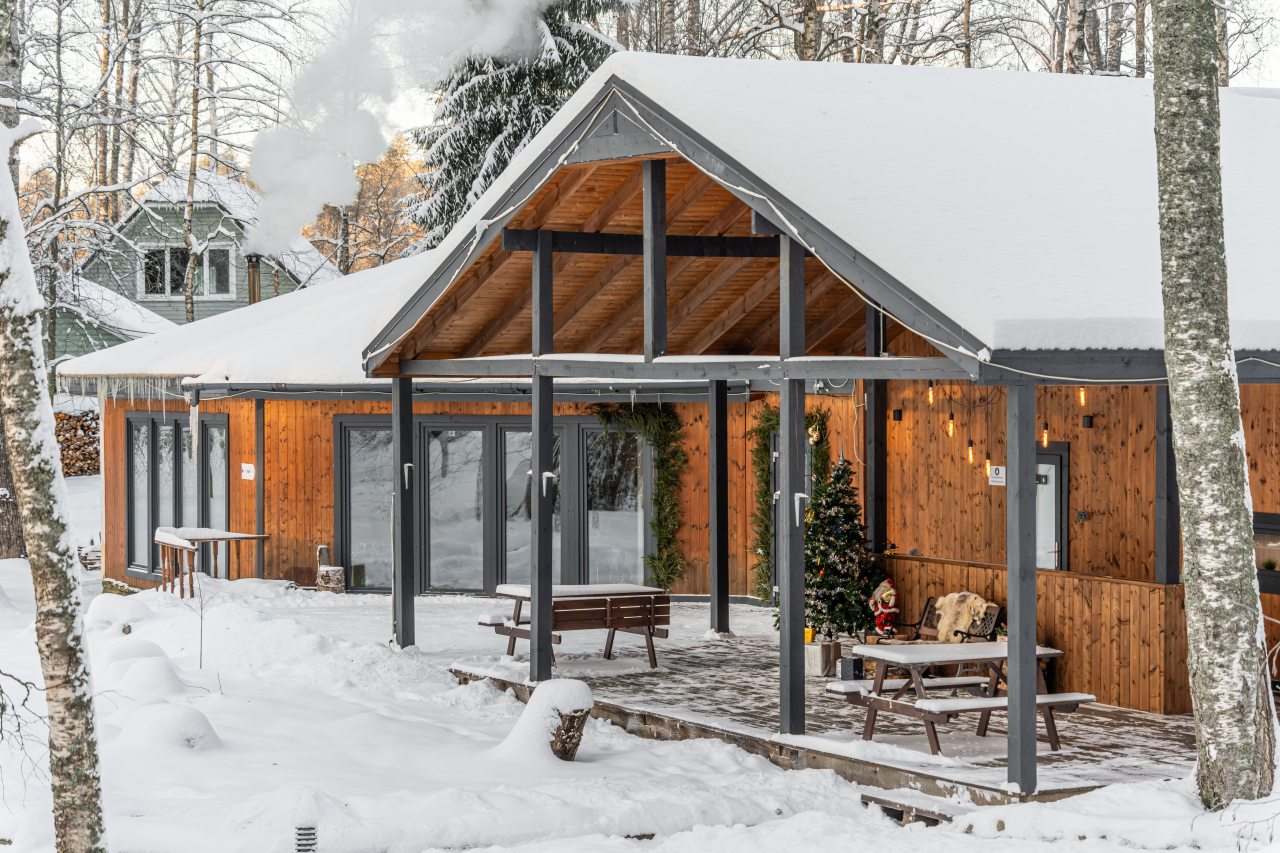 Дом (У воды  гостиная со спальней Черника/Ежевика 36 м2), Загородный клуб Ромашка