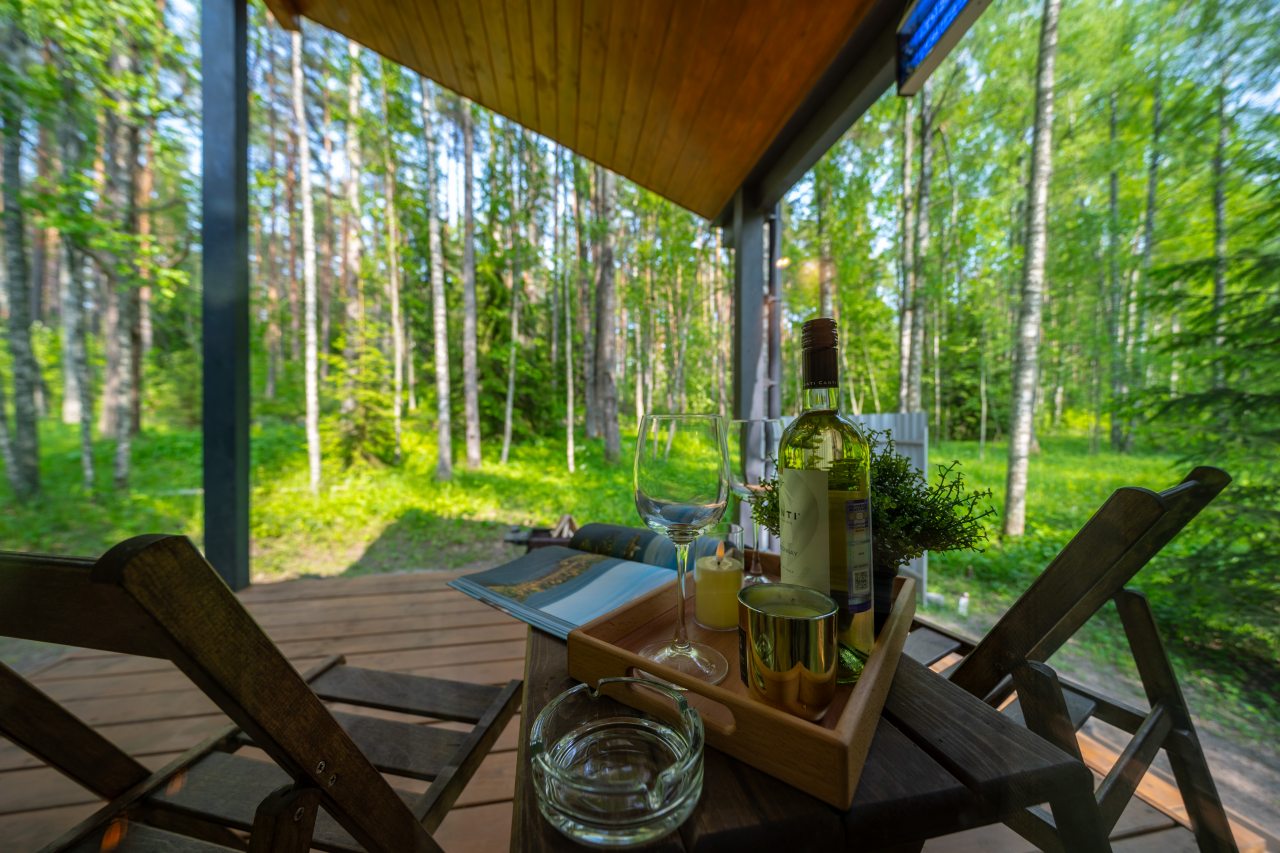 Коттедж (С панорамными окнами видом на лес 40м2), Загородный клуб Ромашка