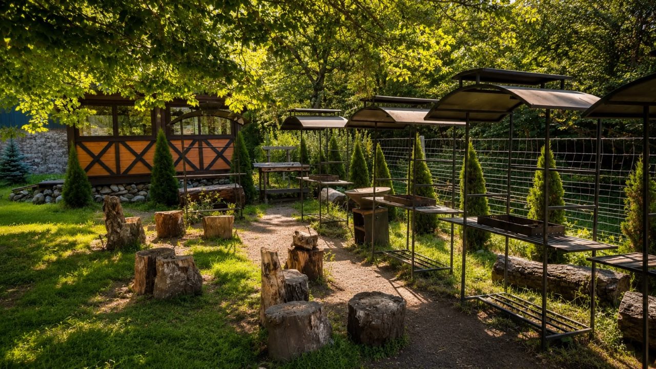Беседки для отдыха, База отдыха Красивый Вид Bella Vista Архыз