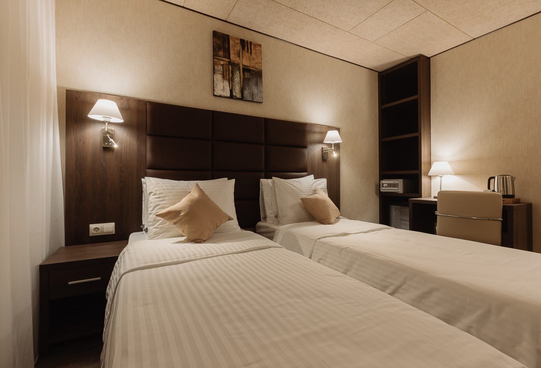 Двухместный (Стандартный двухместный номер с 2 отдельными кроватями) мини-отеля Helix Hotel, Сочи