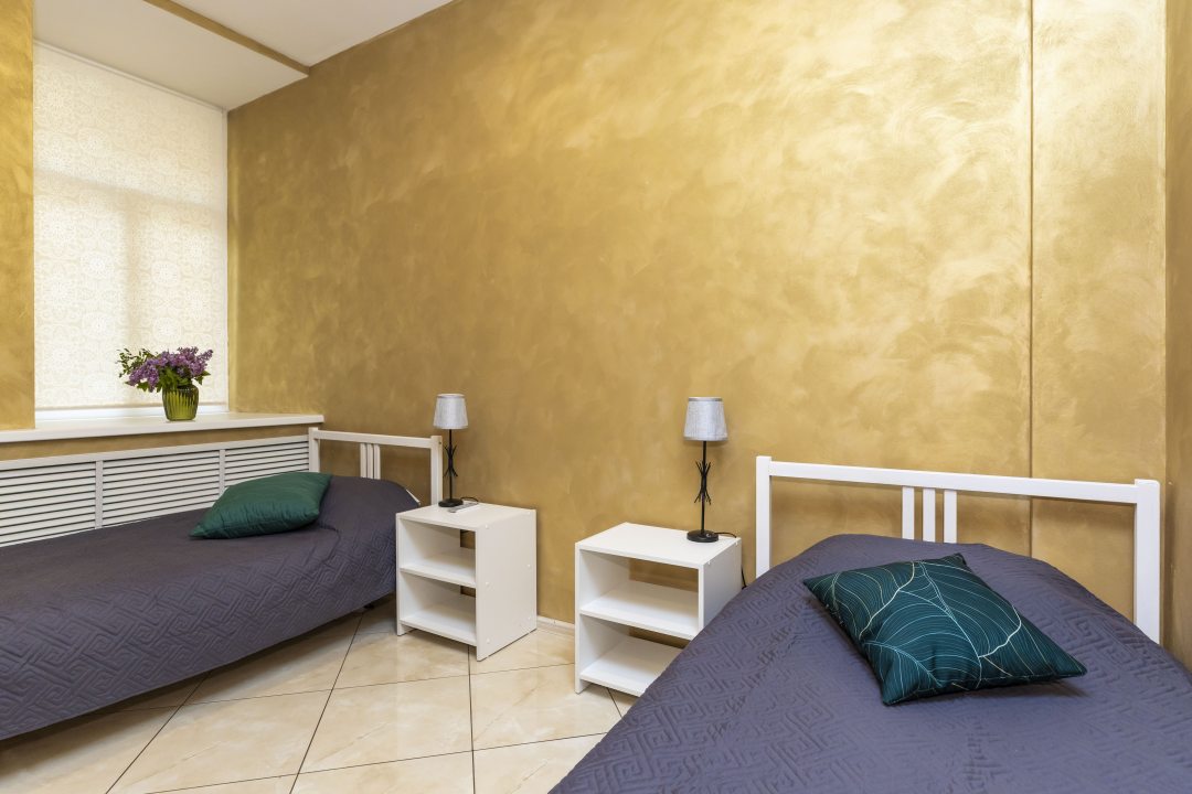 Двухместный (Двухместный номер с двумя односпальными кроватями и общей ванной комнатой) мини-отеля Goldie Home, Санкт-Петербург