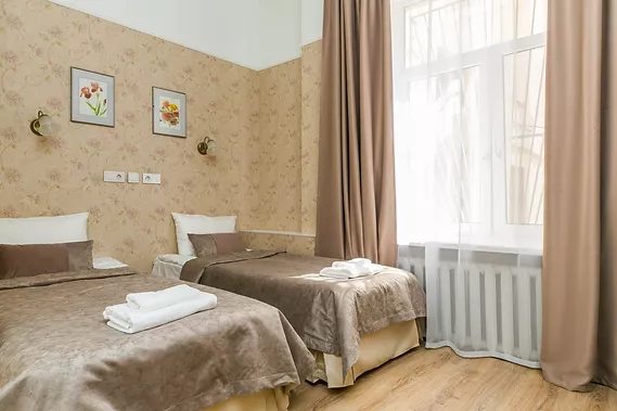 Двухместный (Двухместный номер с 1 двуспальной кроватью или с 2 односпальными кроватями и собственной ванной комнатой) гостевого дома Soft Pillow, Санкт-Петербург