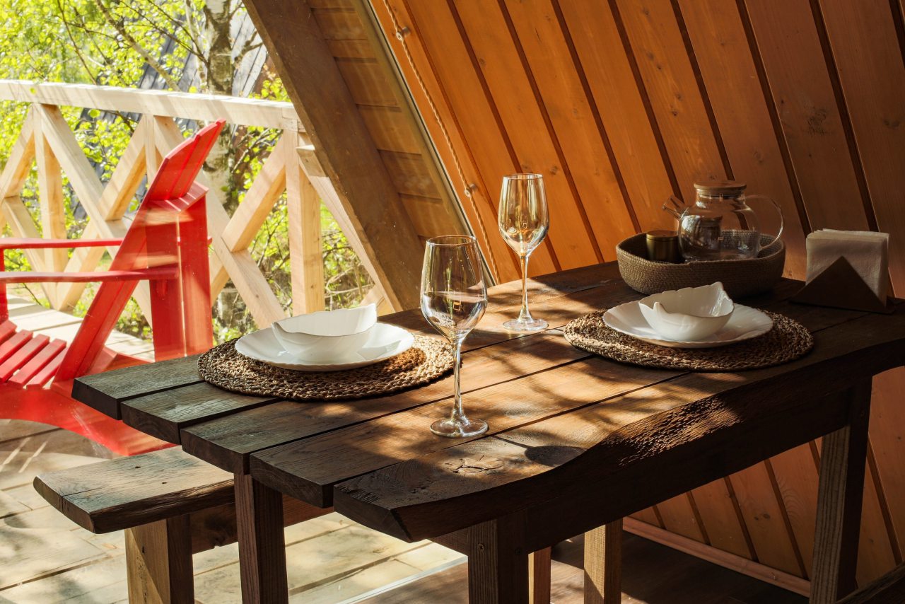 Шале (ДОМ №12 ВЫСОТНЫЙ ДОМ А-ФРЕЙМ), Глэмпинг На краю земли