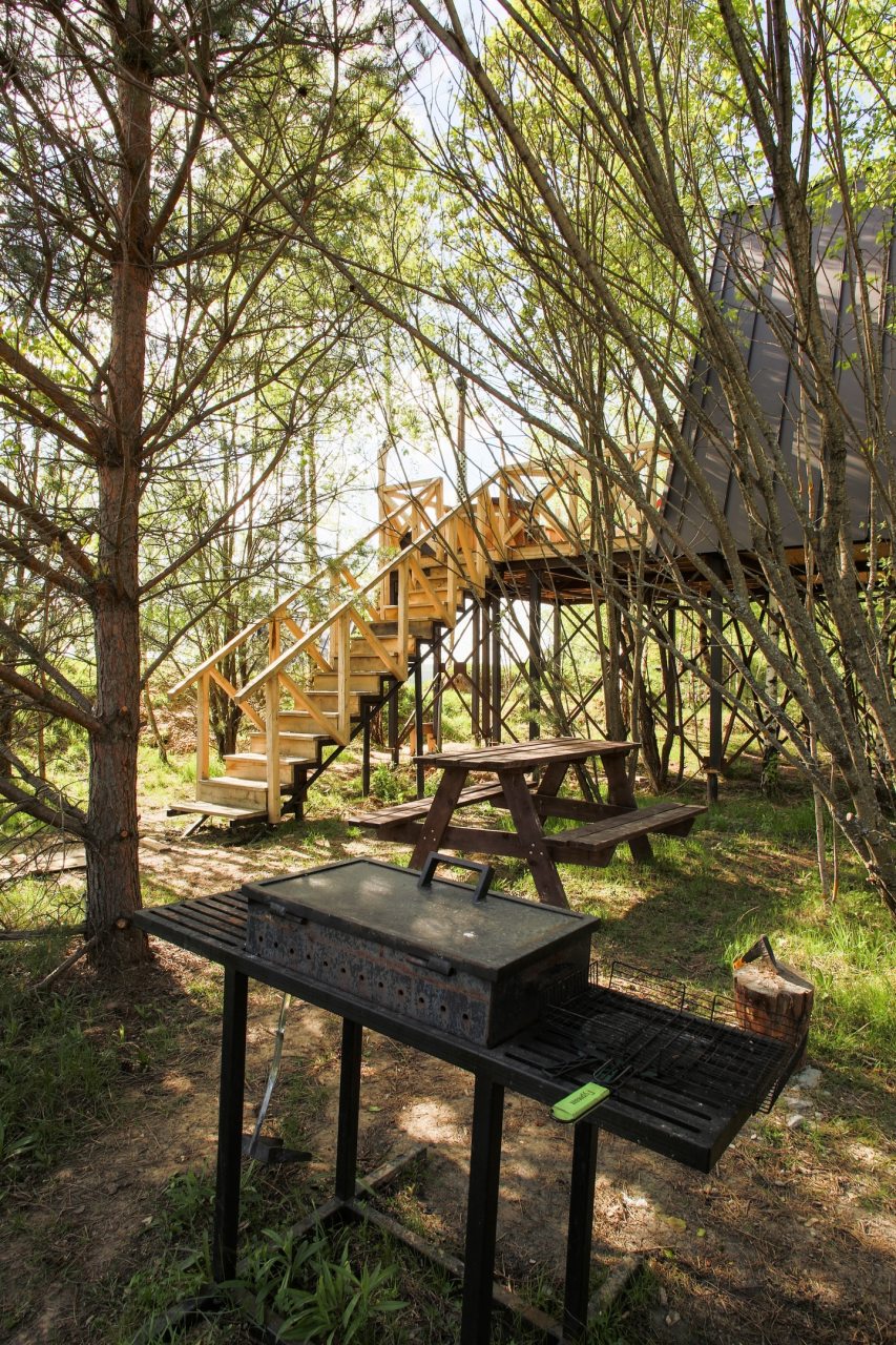 Шале (ДОМ №12 ВЫСОТНЫЙ ДОМ А-ФРЕЙМ), Глэмпинг На краю земли