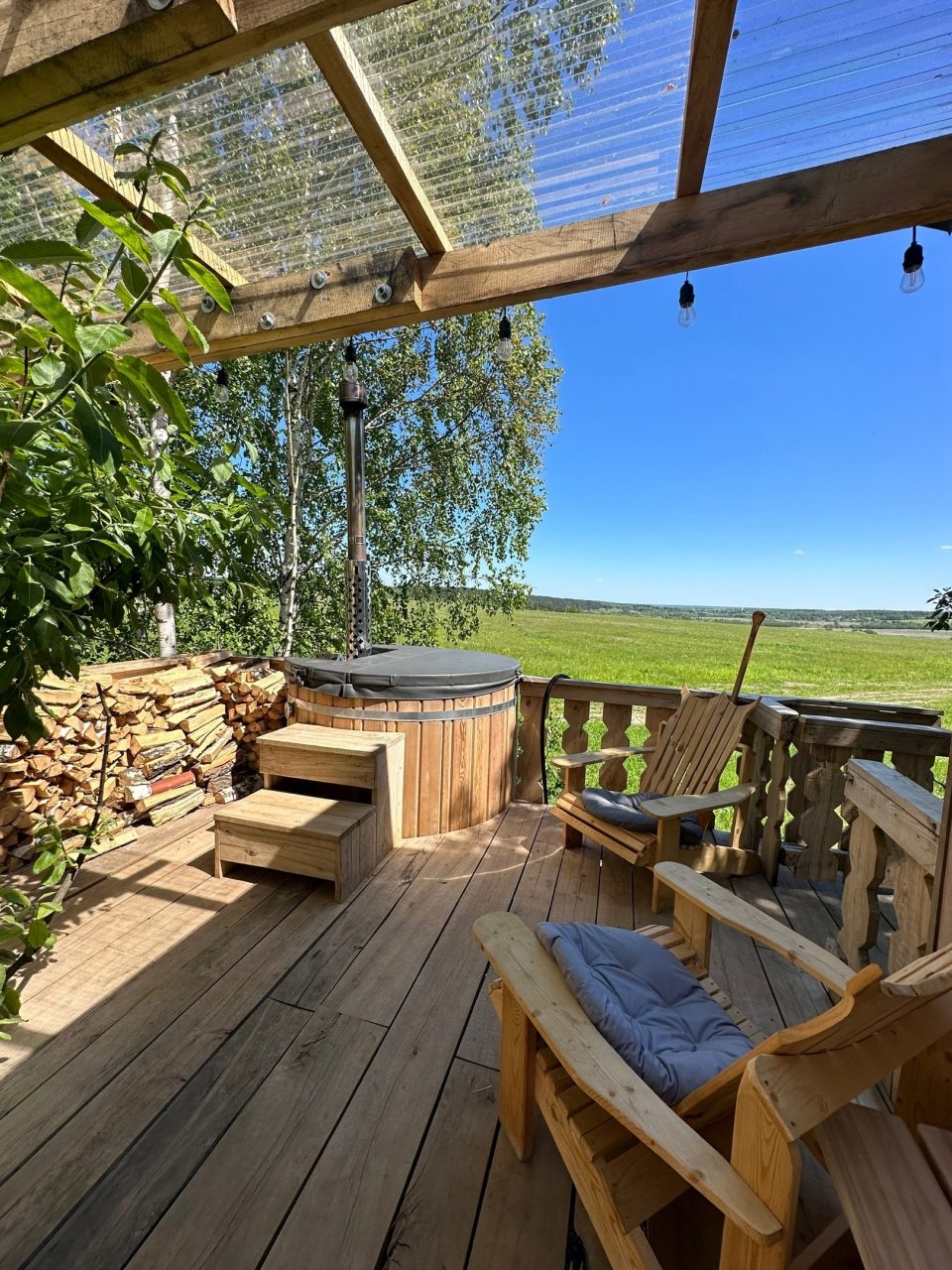 Шале (ДОМ №14 ГОСТЕВОЙ АМБАР), Глэмпинг На краю земли