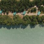 Вид на реку, Ороктой парк Глэмпинг Алтай
