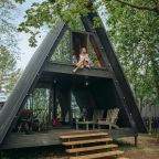 Коттедж (A-Frame Orange), Загородный отель ЁLKI A-frame Правдино Lake