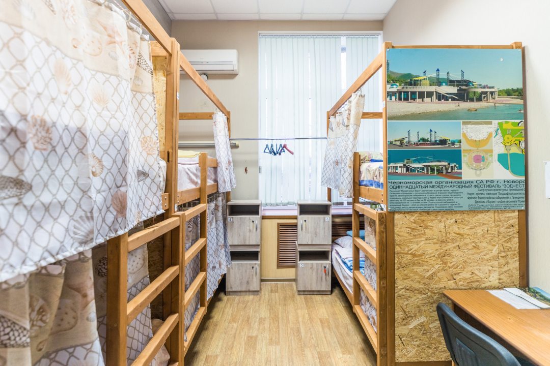Шестиместный (койко-место в шестиместном номере для мужчин №3) хостела Модерн, Новороссийск