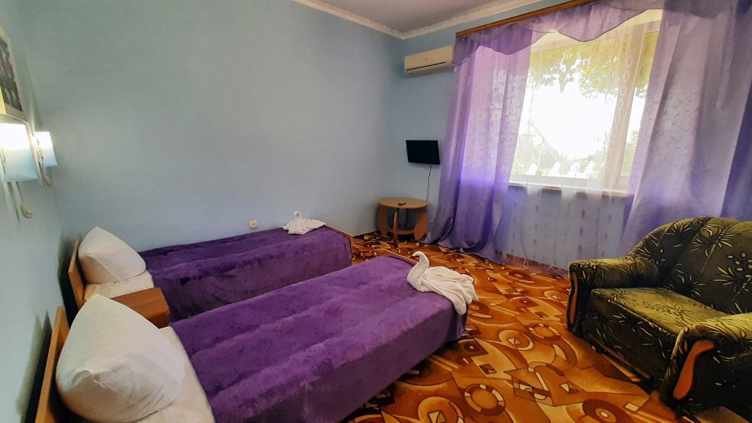 Трёхместный и более (Номер с террасой x3) гостевого дома ИРИНА, Приветное, Крым