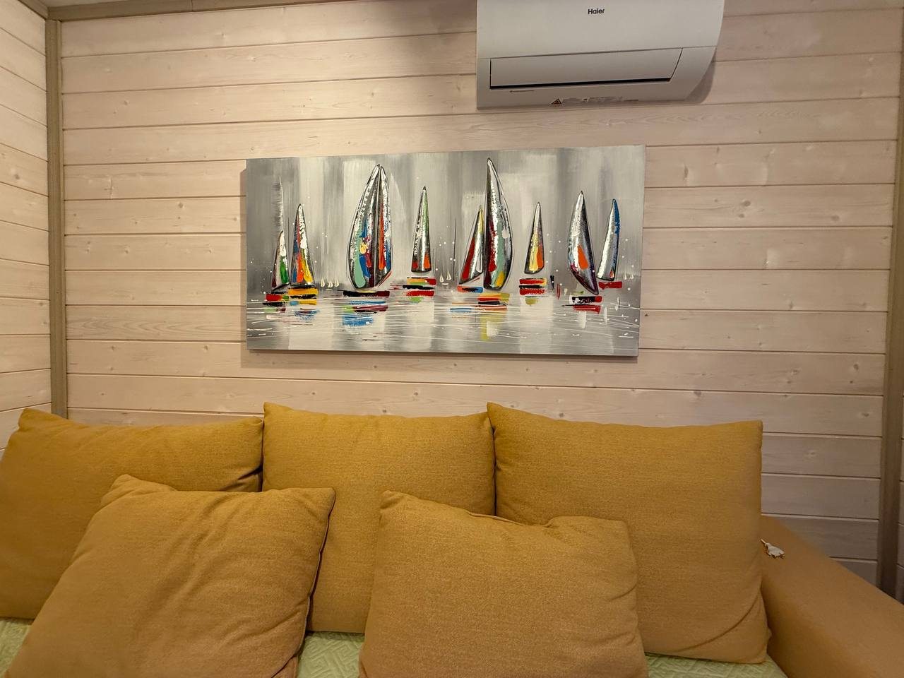 Коттедж (Цветной с террасой и двумя спальнями), База отдыха Времена года