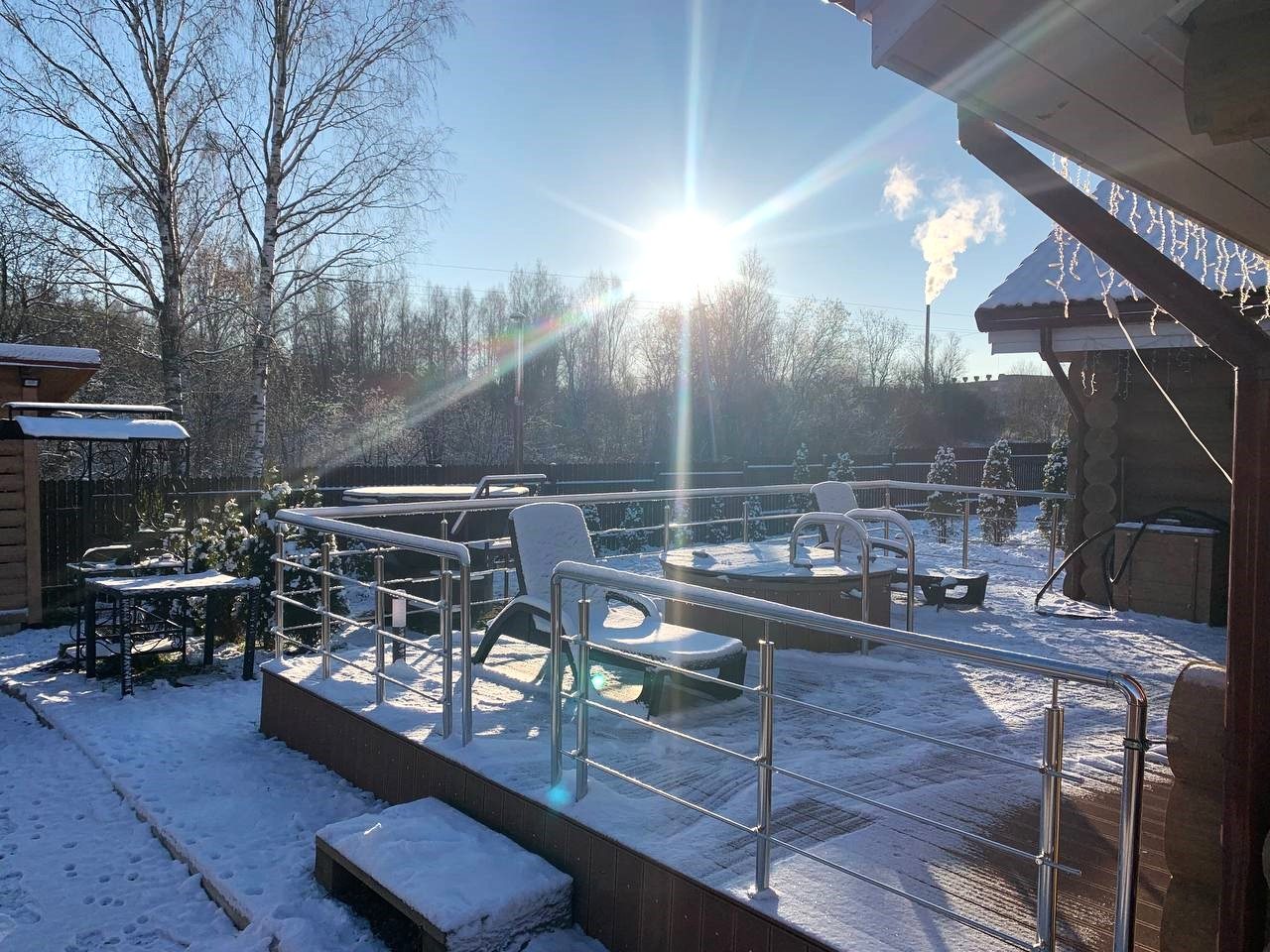 Купель на террасе