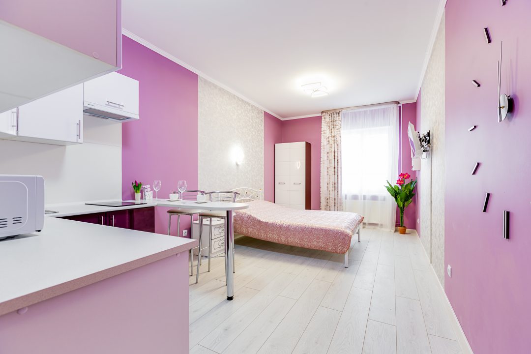Студио (Улучшенные апартаменты розовые) апартамента Никольские, Никольское, Ленинградская область