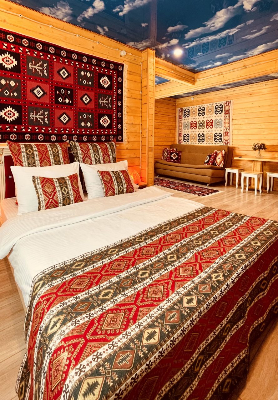 Номер (Двухместный комфорт с общей террасой  и частичным видом на горы), Гостевой дом Hayat Haus