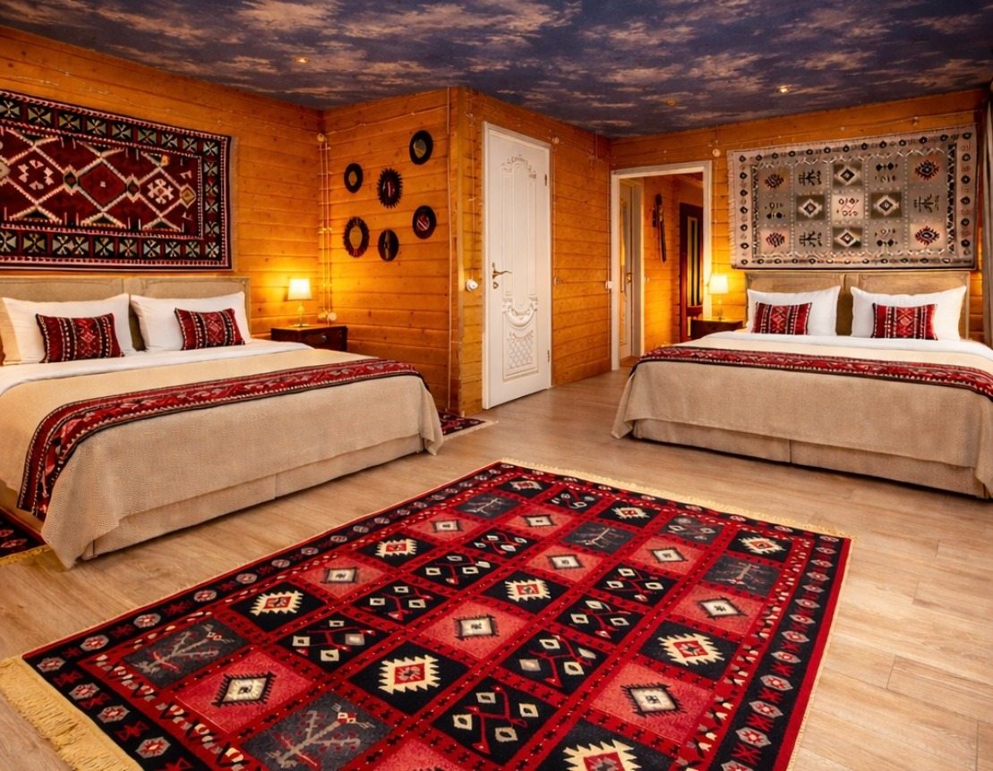 Апартаменты (Двухкомнатный комфорт с общей террасой и видом на горы | 2 этаж), Гостевой дом Hayat Haus