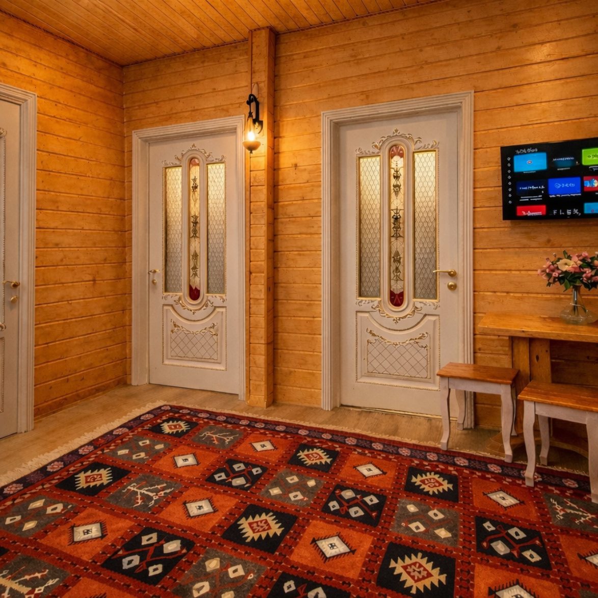 Номер (Трехкомнатный комфорт с общей террасой и видом на горы | 2 этаж), Гостевой дом Hayat Haus