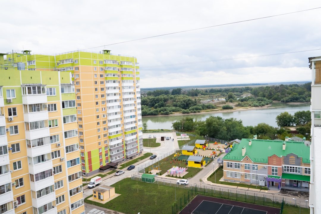 Вид на реку Кубань, Уютные 1к квартиры с видом на р.Кубань