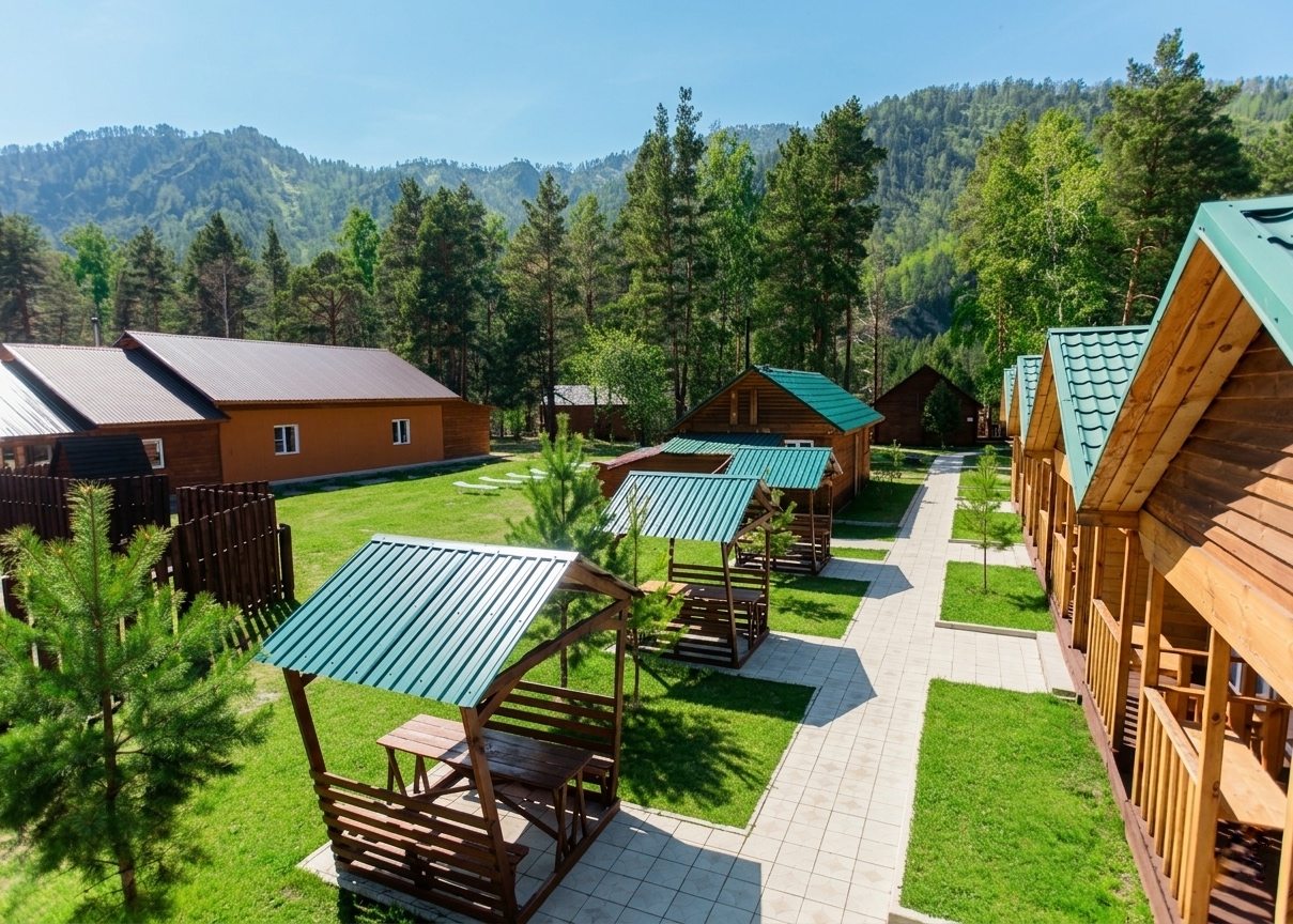 Трехместный (Номер с панорамными окнами), Отель Altay Bereg