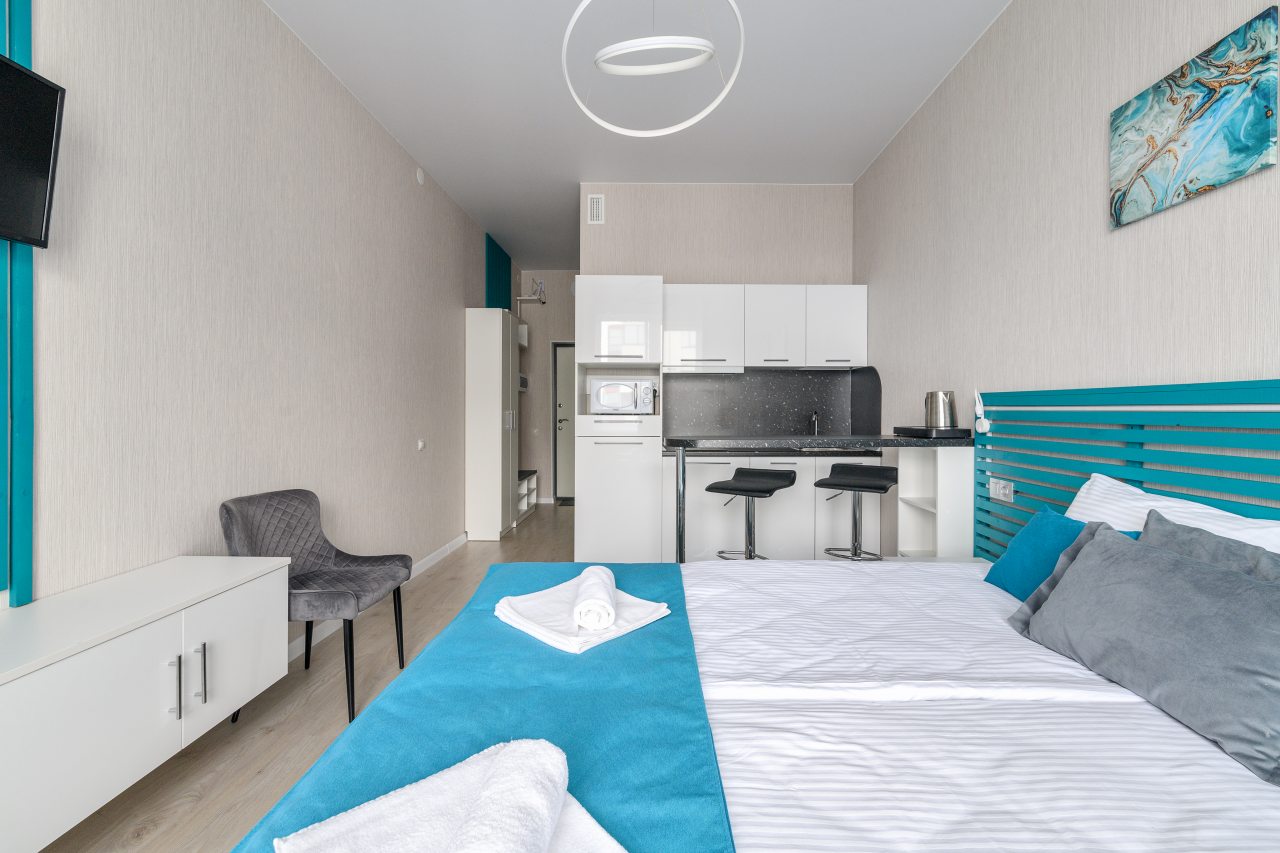 Студио (Без балкона), Апартаменты RentalSPb Salut apartments