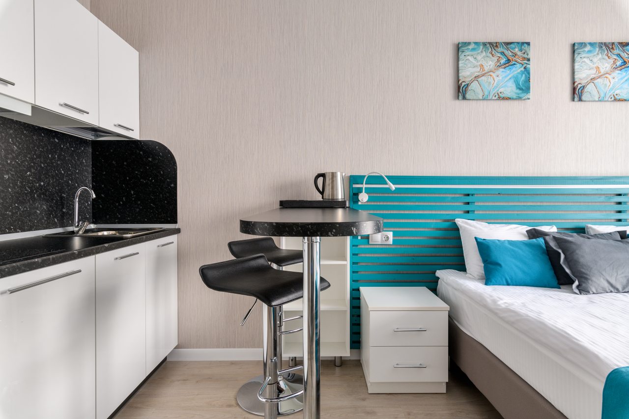 Студио (Без балкона), Апартаменты RentalSPb Salut apartments