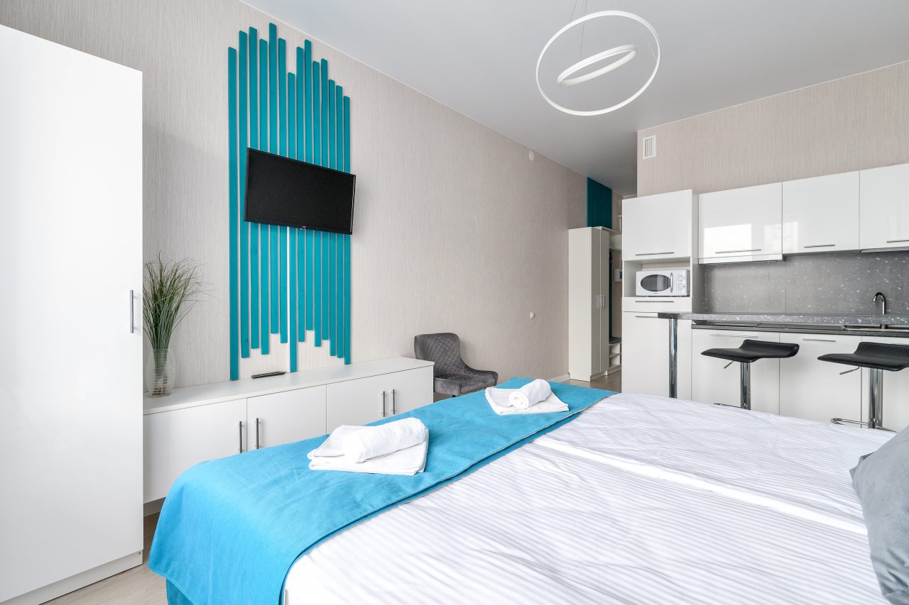 Студио (С балконом), Апартаменты RentalSPb Salut apartments