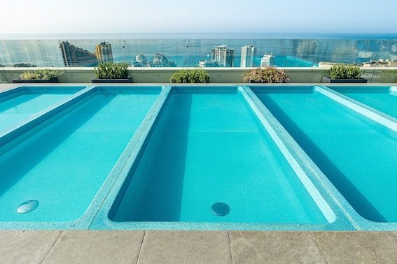 Панорамный бассейн, Апартаменты 3 кмн. с панорамным видом на Дендрарий и Море