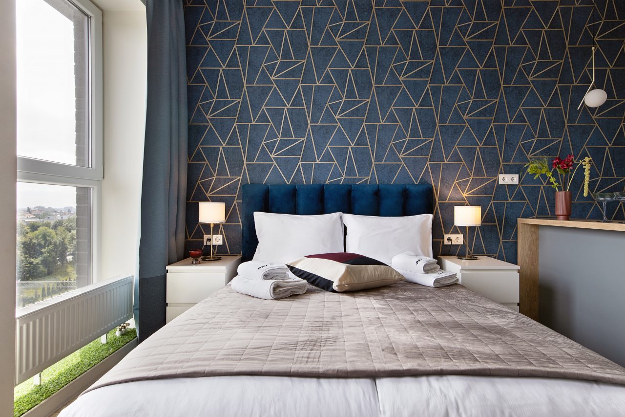 Двухместный (Комфортная студия с панорамными окнами (Синяя)), Апартаменты Pavlov на Уральской