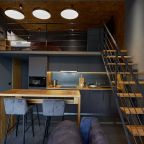 Двухуровневый современный лофт с кухней