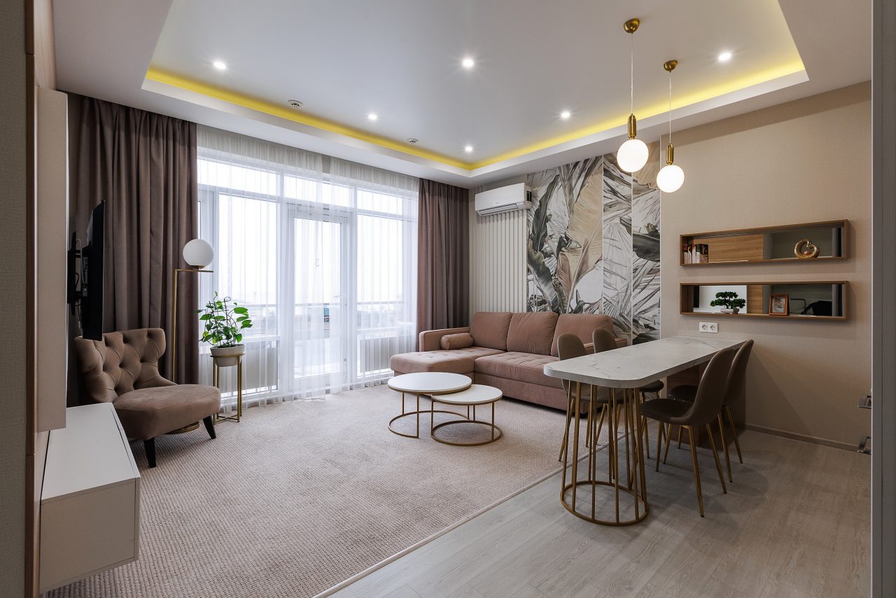 Полулюкс (3 Улучшенные апартаменты, 2 этаж) апарт-отеля Crystal Park, Таганрог
