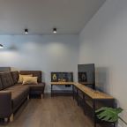 Просторная стильная квартира с панорамным видом на Волгу