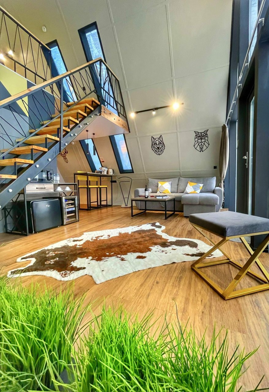 Шале (Prisma Chalet Lux с уличной теплой купелью и гидромассажем), База отдыха GEOMETRIKA Lounge hotel
