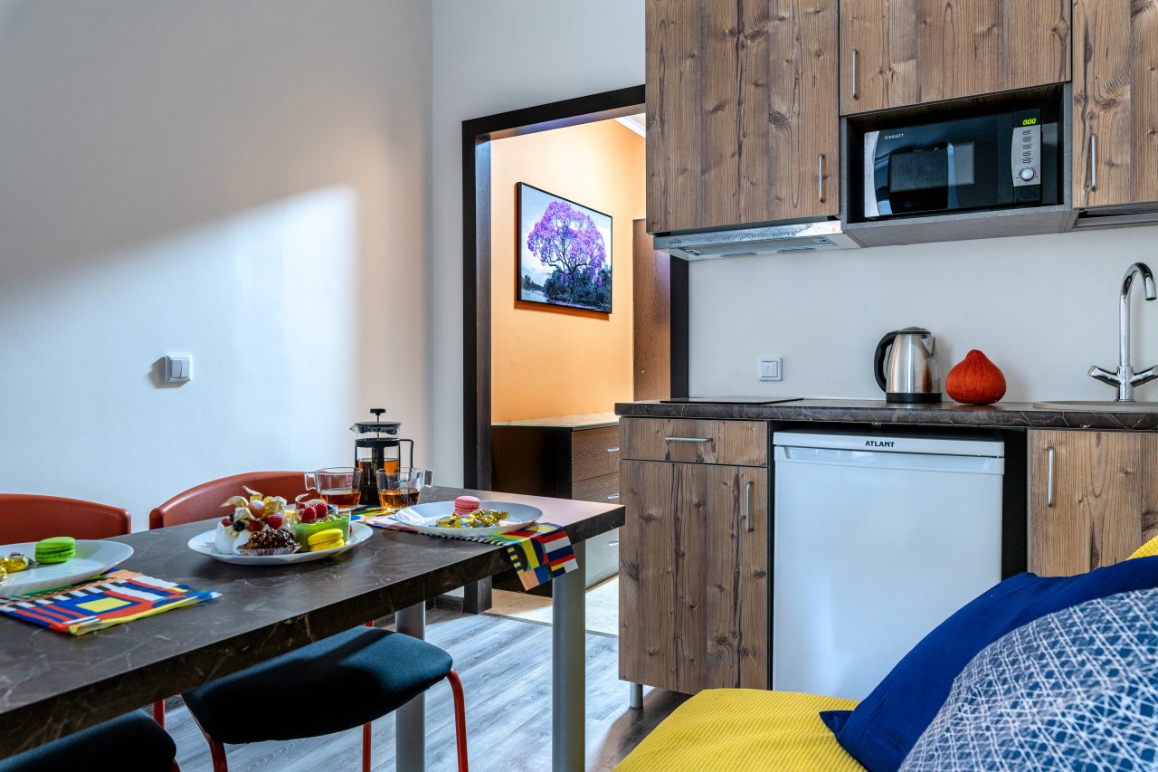 Кухонная зона, Апартаменты Rentalspb Апартаменты Граф Орлов