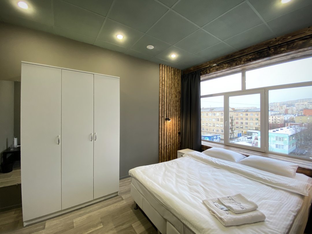 Двухместный (Двухместный номер с большой кроватью и панорамным видом на город), Смарт-отель Асгард
