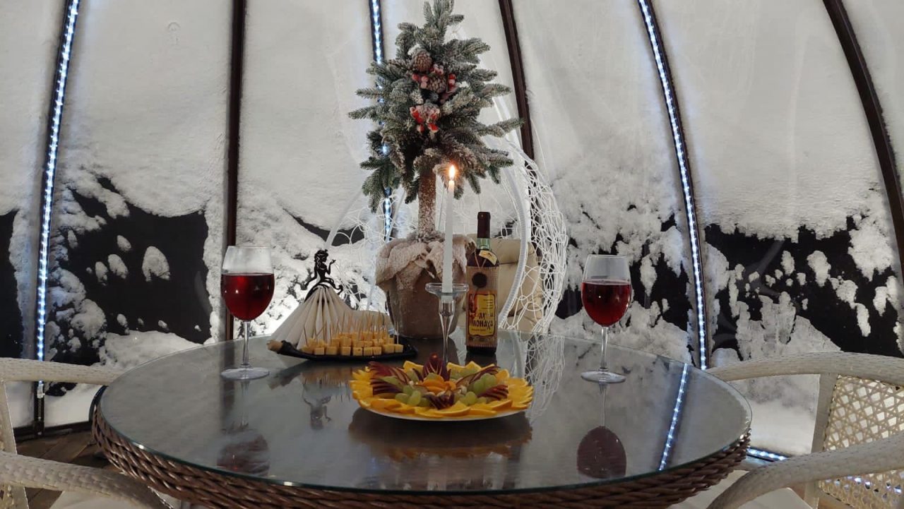 Девятиместный (Купольный домик 2), Гостевой дом Рай в шалаше в Коробицыно