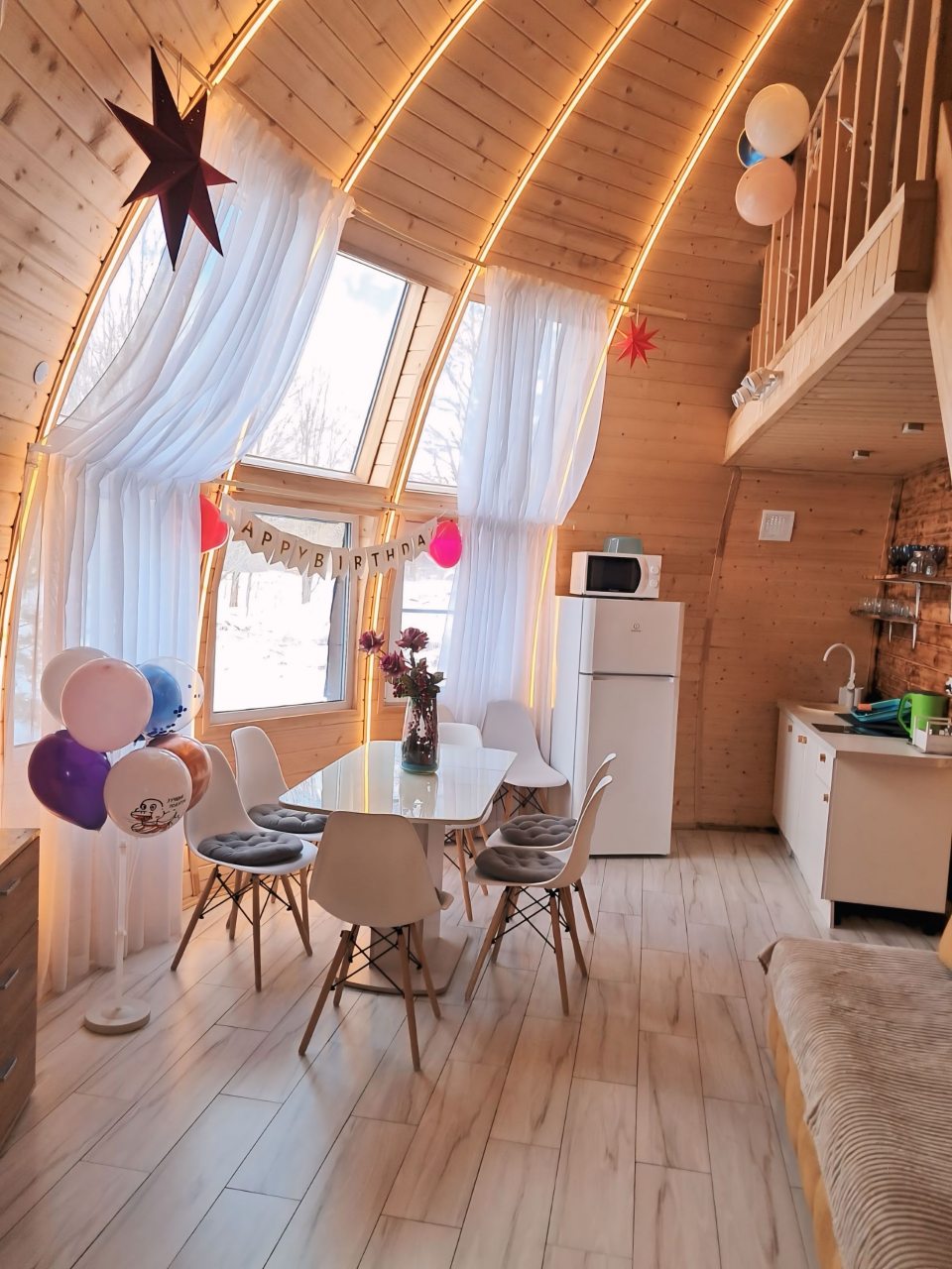 Девятиместный (Купольный домик 2), Гостевой дом Рай в шалаше в Коробицыно