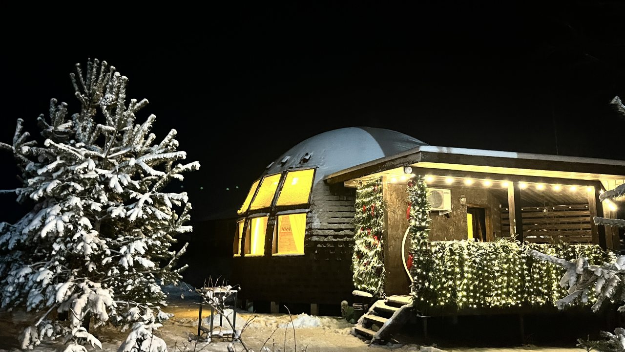 Десятиместный (Купольный домик 1), Гостевой дом Рай в шалаше в Коробицыно