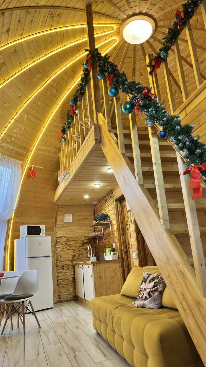 Десятиместный (Купольный домик 1), Гостевой дом Рай в шалаше в Коробицыно