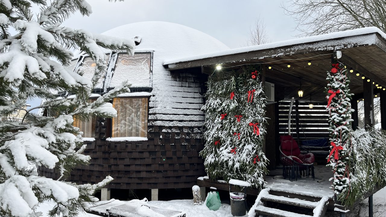 Десятиместный (Купольный домик 1), Гостевой дом Рай в шалаше в Коробицыно