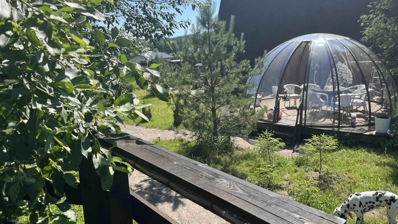 Девятиместный (Купольный домик 2), Гостевой дом Рай в шалаше в Коробицыно