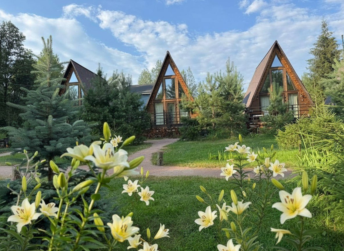 Шале (Шале 3), Гостевой дом Рай в шалаше в Светлом