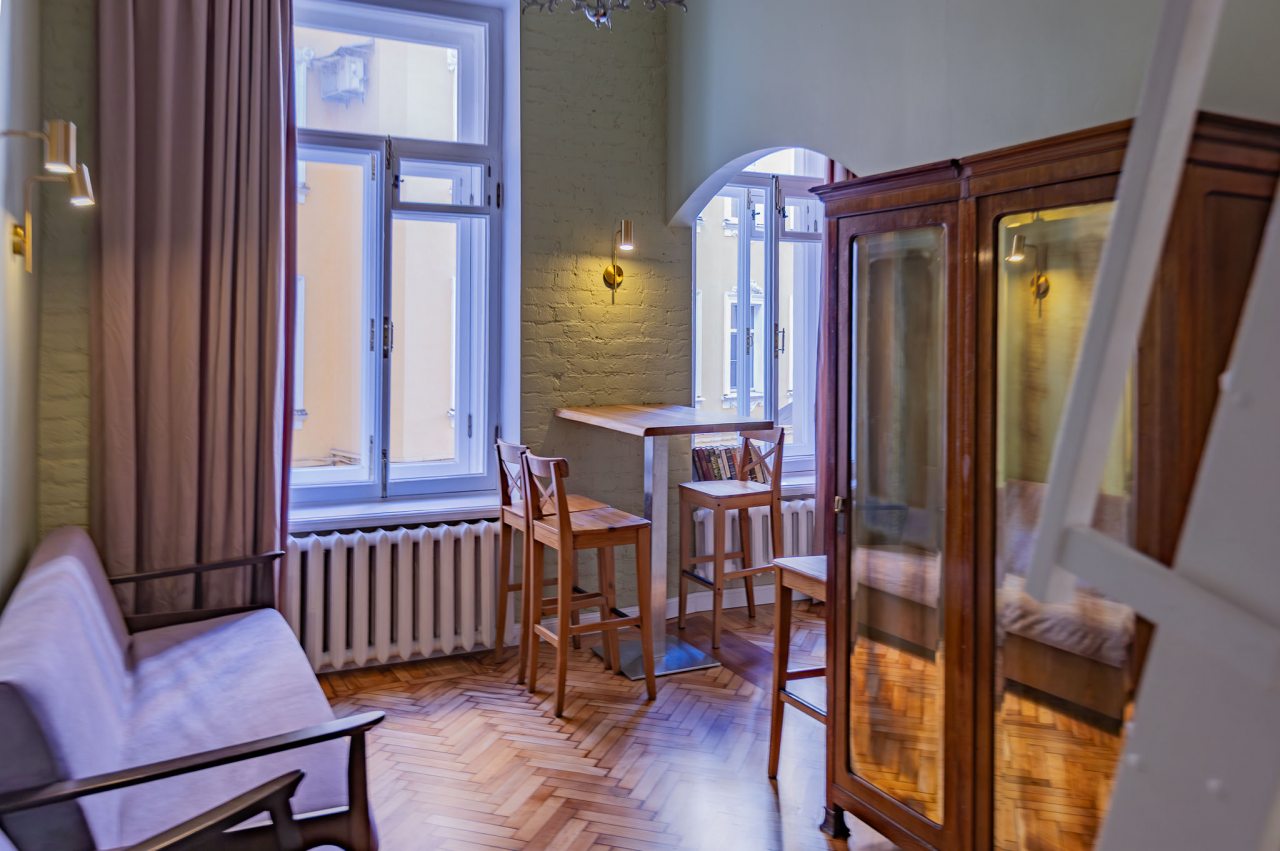 Студио (Двухуровневая комфорт четырехместная Строганов/Буре), Апартаменты Купеческий дом
