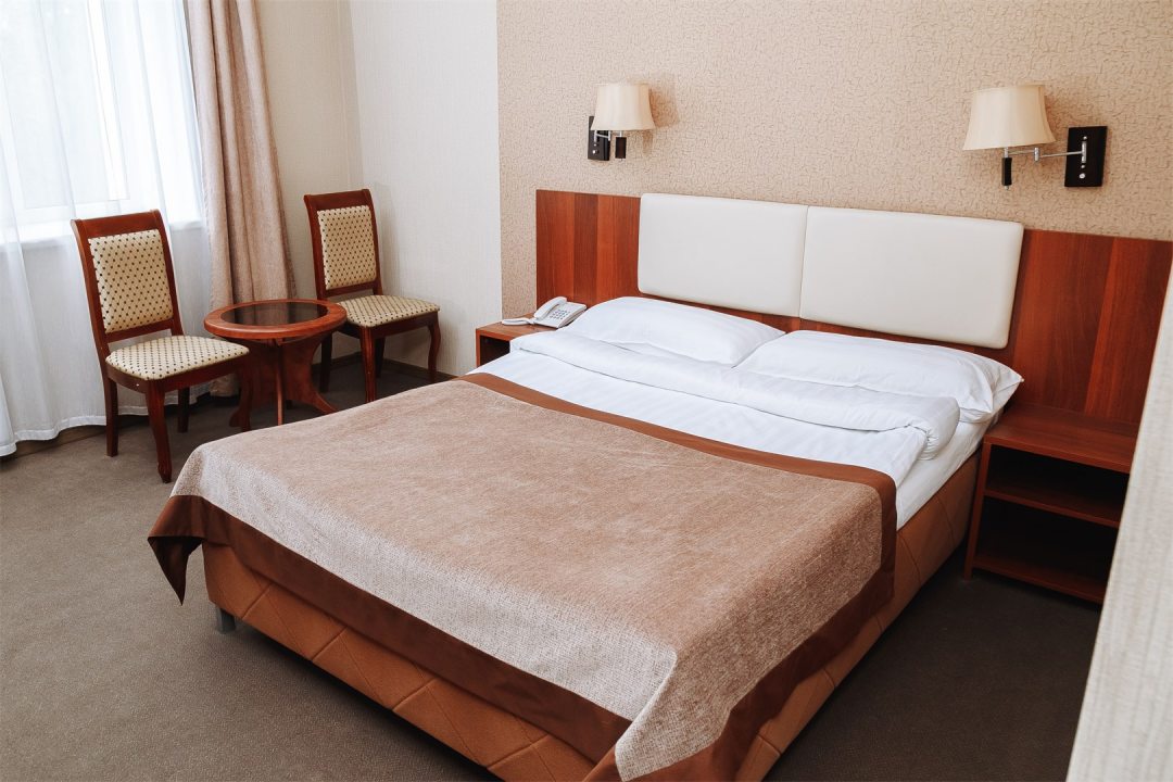 Двухместный (Стандарт с двуспальной кроватью 1 этаж) гостиницы Бира, Биробиджан