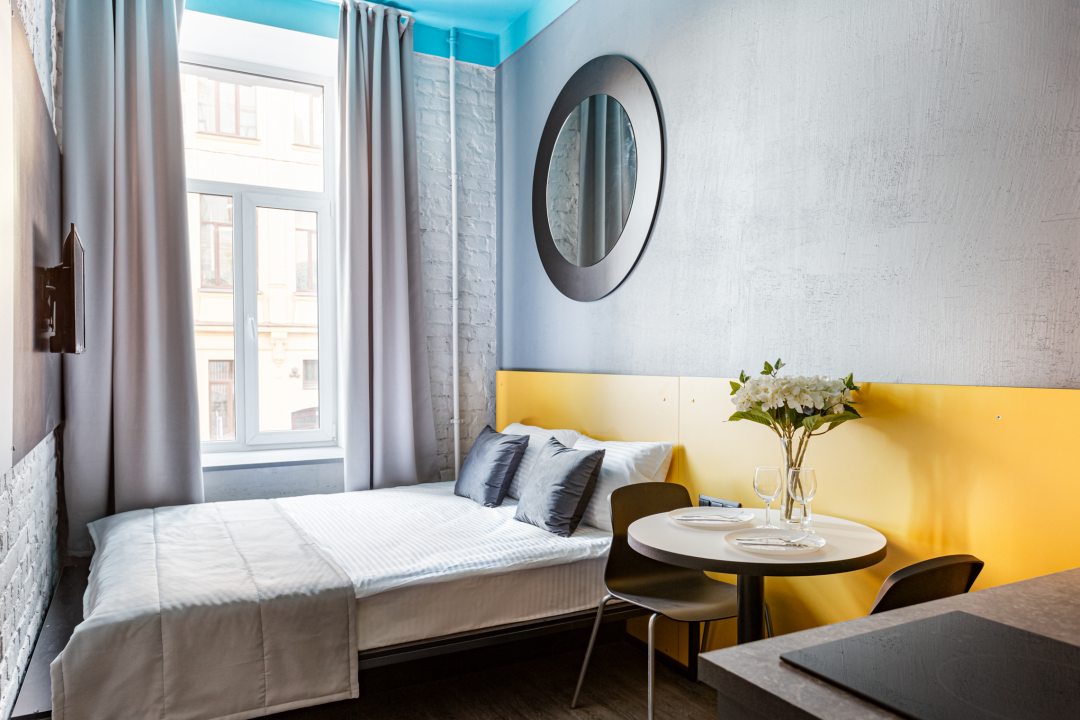 Двухместный (Двухместный номер с двуспальной кроватью и мини-кухней) гостиницы Greenfeel, Санкт-Петербург
