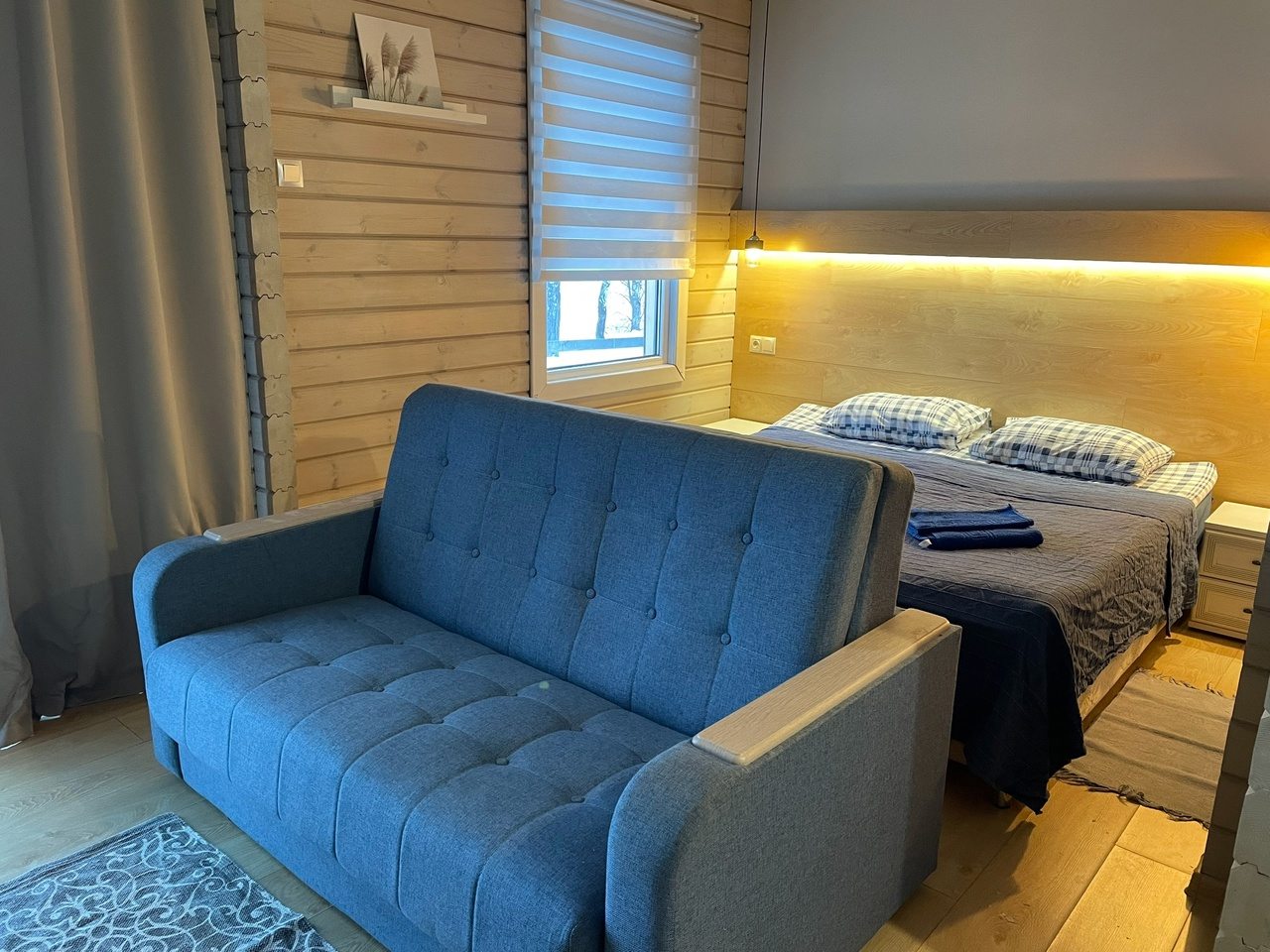 Мини-дом (С террасой и печью барбекю), Гостевой дом Лэйк Парк (Озерный парк)