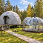Трехместный (Купольный дом с прозрачной криль-беседкой), Глэмпинг 4 стихии