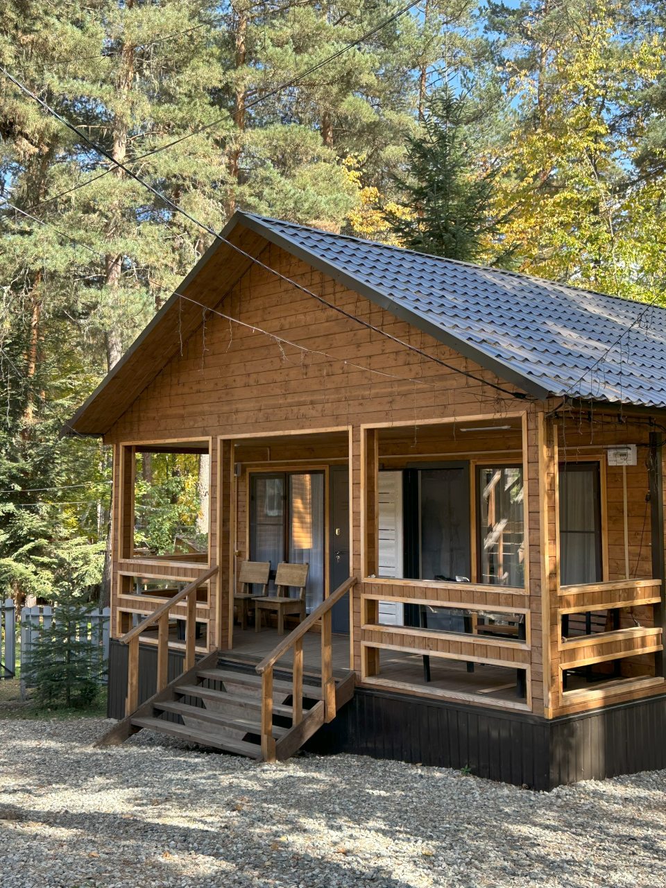 Апартаменты (Четырехместный номер с кухней и двуспальной кроватью на общей террасе дома), База отдыха Сабр