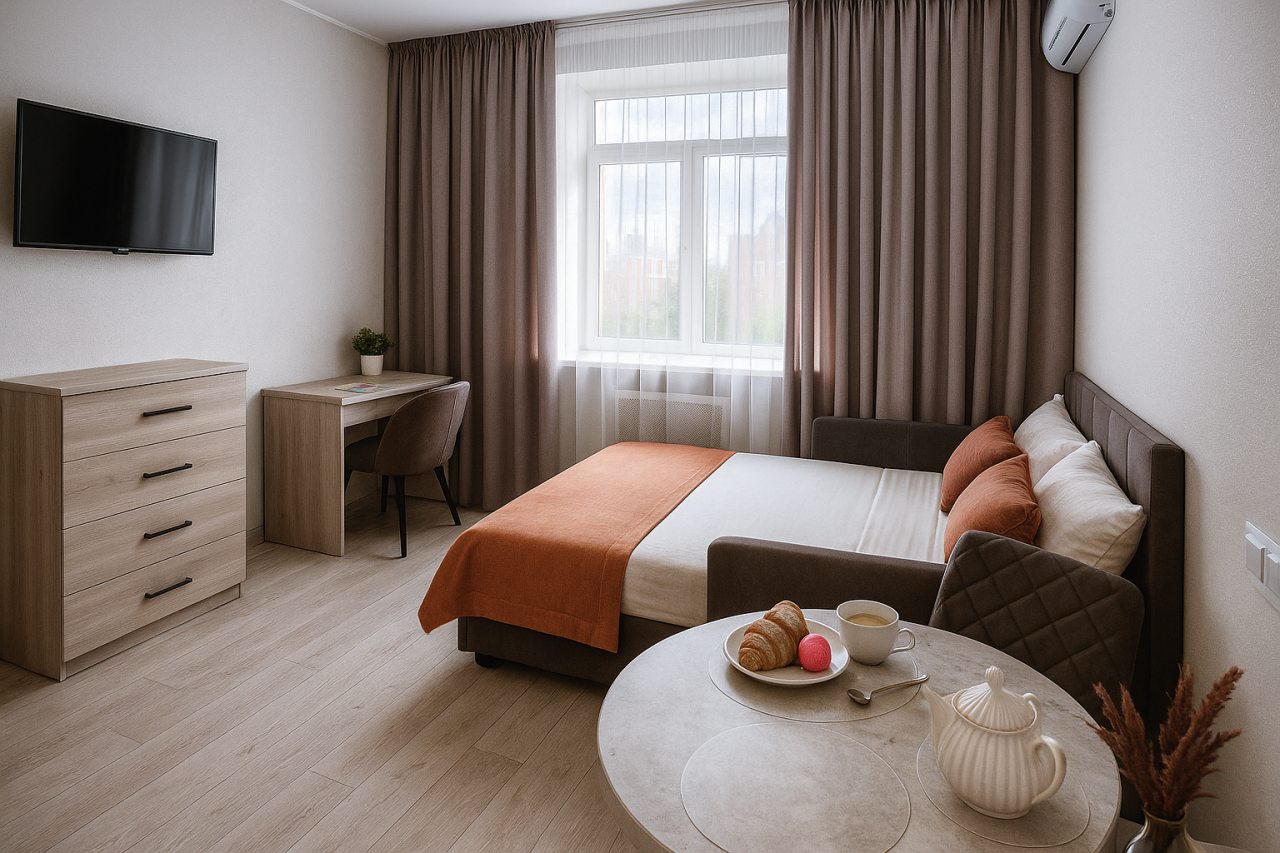 Двухместный (Комфорт Полуторный Диван), Апарт-отель Metro Rooms