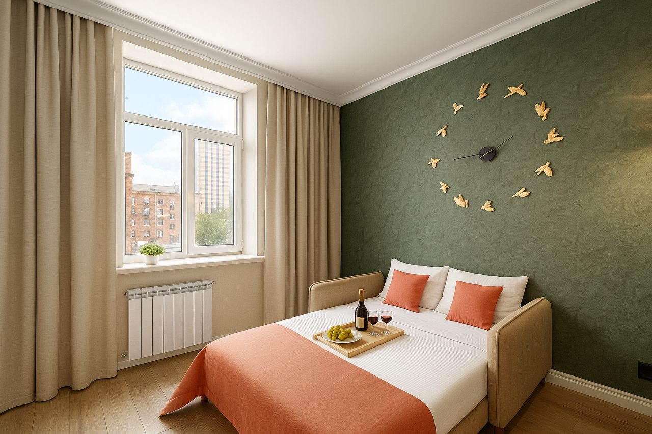 Двухместный (Комфорт Полуторный Диван Мини), Апарт-отель Metro Rooms