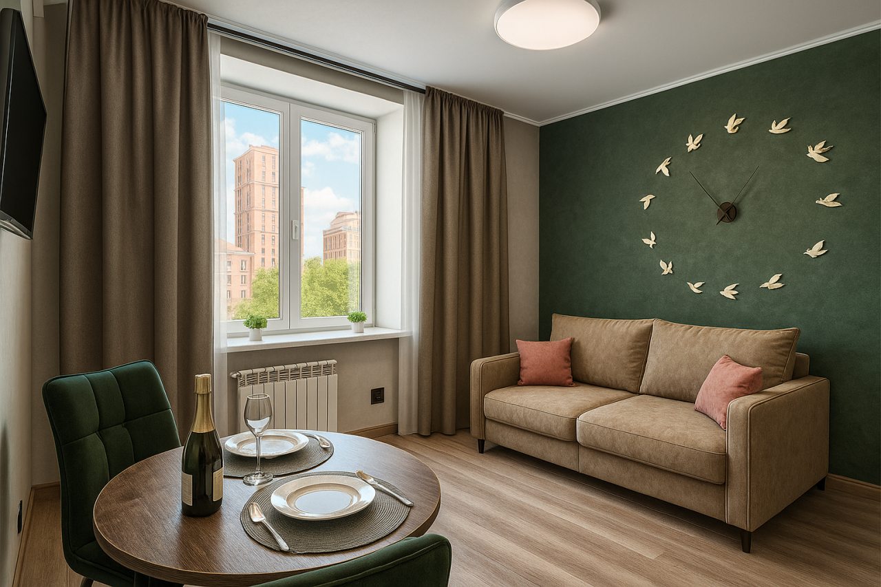 Двухместный (Комфорт Полуторный Диван Мини), Апарт-отель Metro Rooms